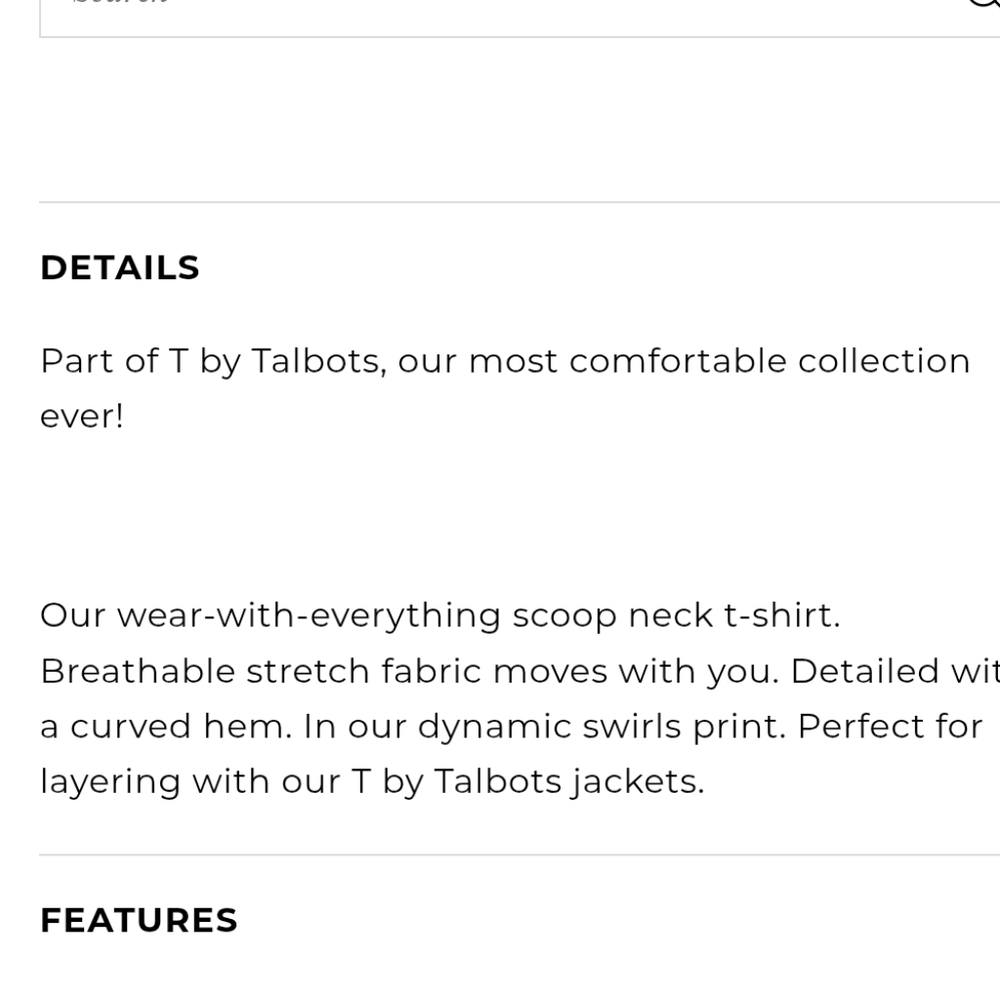 Talbot's Supersoft Jersey Tee, Blue Dynamic Swirls T By Talbot's, 2X, 2XL, XXL - Picture 10 of 11